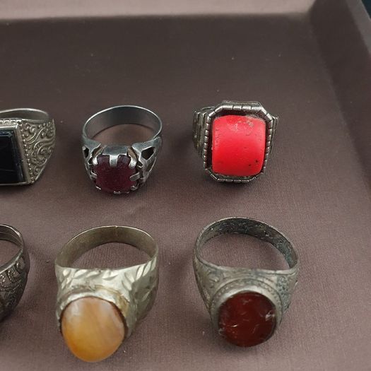 Antique Brass Ring Collection 15 Mixed Vintage Handmade Rings