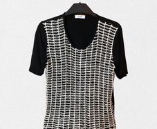 Lecomte short sleeve top / t-shirt. Size UK14