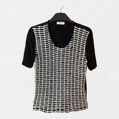 Lecomte short sleeve top / t-shirt. Size UK14