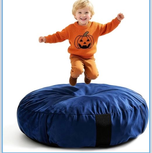 Sensory Crash Pad for Kids, Autism Crash Mat for Jumping, Climbing&Playing Crash Pad with Handles & Anti-Slip Bottom,Washable Landing Pad for Autism,Lightweight for Bedroom/Classroom/Sensory Room
