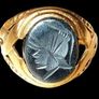 Vintage 9ct Hematite Intaglio Signet Ring Image 3