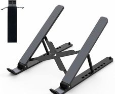Laptop Stand for Desk, Adjustable Laptop Riser ABS+Silicone Foldable Portable Laptop Holder, Ventilated Cooling Notebook Stand for MacBook Pro Air, Lenovo, Dell, HP, More 10-15.6 inch MULTIPLE COLOURS (FREE POSTAGE)