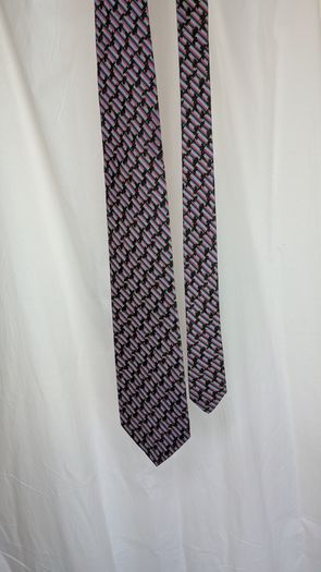Christian Dior Monsieur Tie Silk Geometric Multicolour Vintage Designer