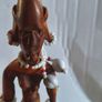Vintage African wooden figurine of a Maasai warrior in traditional costume Image 7