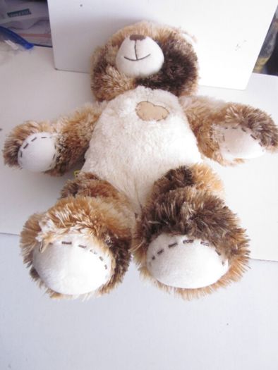 Build a Bear Champ Brown Calico Bear Heart Patch Plush Toy