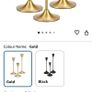 Set of 3 brass colored candle holders Image 2