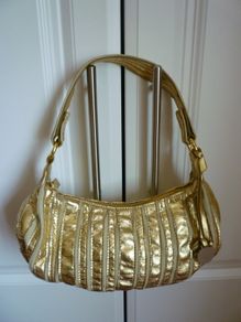 HANDBAG HAND BAG Brand Full Circle. Immaculate quality bag with gold panelling.