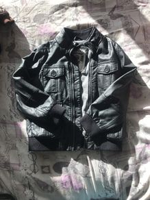 Boys coat leather look by M&S