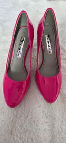 New Stunning Tamaris Neon Pink Heels s7/40