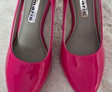 New Stunning Tamaris Neon Pink Heels s7/40