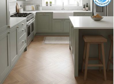 Premium SPC Herringbone Laminate Flooring, High-Quality Low Maintenance