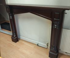 Mahogany fire surround