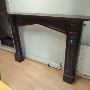 Mahogany fire surround