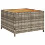 Garden Sofa with Table and Cushions L-Shaped Grey Poly Rattan Image 5