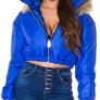 crop winter jacket with hood ROYALBLAU s-m Image 3