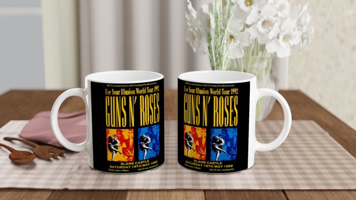 Guns n Roses Slane Castle 1992 Ceramic 11oz mug