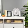 8" high Velocity Plastic Freestanding/Wall Mounted Desk Fan, White Image 4