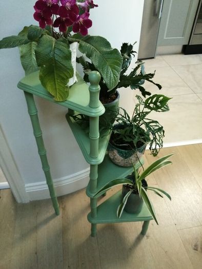 Vintage wooden plant stand
