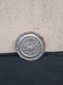 pewter bird plate