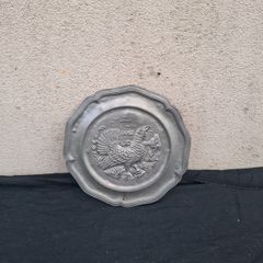 pewter bird plate