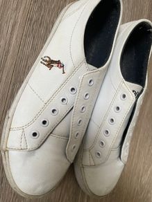 Boys Shoes - White Polo Ralph Lauren trainers feature a signature embroidered pony logo and a streamlined design: Size 3.5 UK / EUR 35