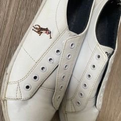 Boys Shoes - White Polo Ralph Lauren trainers feature a signature embroidered pony logo and a streamlined design: Size 3.5 UK / EUR 35