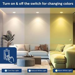 Philips Ultra Glow 10w Round LED Downlighter | 3 Colors in 1 Recessed LED Downlight
