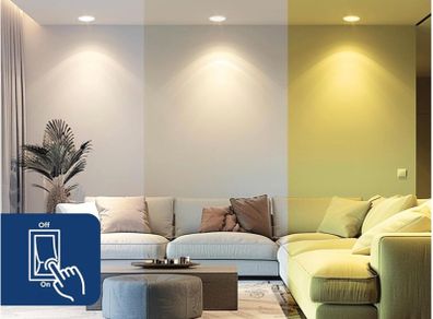 Philips Ultra Glow 10w Round LED Downlighter | 3 Colors in 1 Recessed LED Downlight
