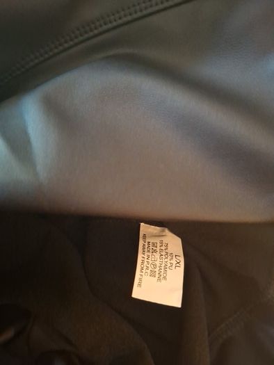 Faux leather trousers