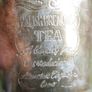 Vintage English Breakfast Tea  Engraved Round Silver Plated Container Image 4