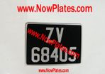 Vintage Number Plate x 1