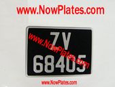 Vintage Number Plate x 1