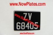 Vintage Number Plate x 1