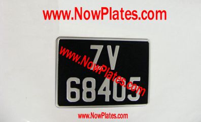 Vintage Number Plate x 1
