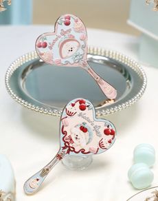 Flower Knows Never's Shop Collection Handheld Heart Shaped Mirror