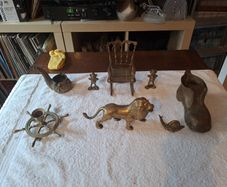 8 brass figures.