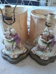 Vintage porcelain lamps