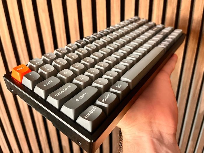 Keychron K2 Max with coiled cable