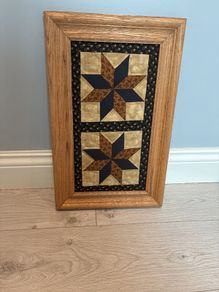 Amish quilt framed