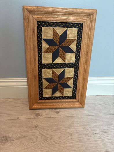 Amish quilt framed