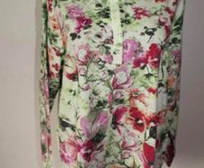 Prima Cotton Malva women's polo floral top size XL UK22/24 EU50/52 Perfect condition Postage included