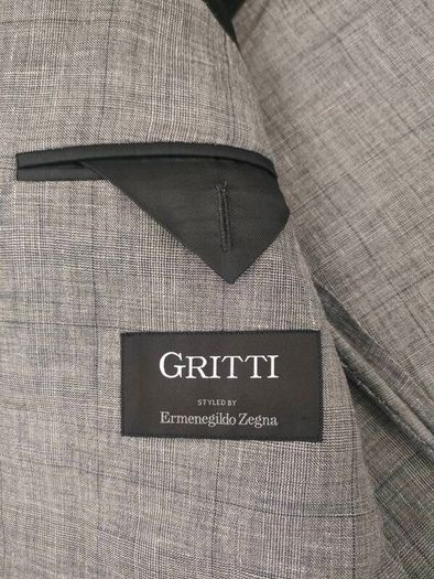 Gritti By Ermenegildo Zegna Linen Wool Silk Blend Half Lined Blazer Jacket Mens 50R