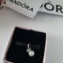 new genuine pandora sleeping angel and pearl charm Image 4