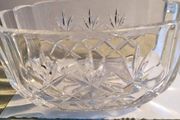 Vintge Bohemin Crystal Ovel Bowl.