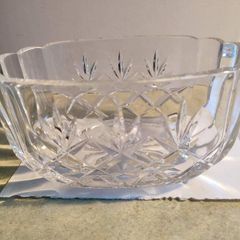 Vintge Bohemin Crystal Ovel Bowl.