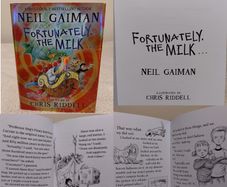 Fortunately, the milk... by Neil Gaiman HARDBACK BOOK