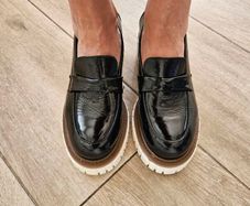 chunky sole loafers