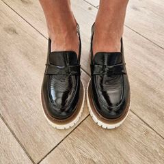 chunky sole loafers
