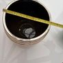 Modern Metallic Ribbed Plant Pot Rose Gold Finish Image 4