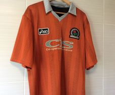 Blackburn Rovers Jersey.  Official Asics Mens Away Jersey Season 1996-1998. Original From The Time. Not A Modern Remake.